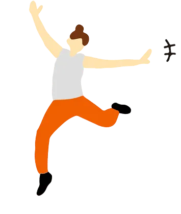 ダンスを踊っている女性のイラスト