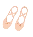バレエシューズのイラスト